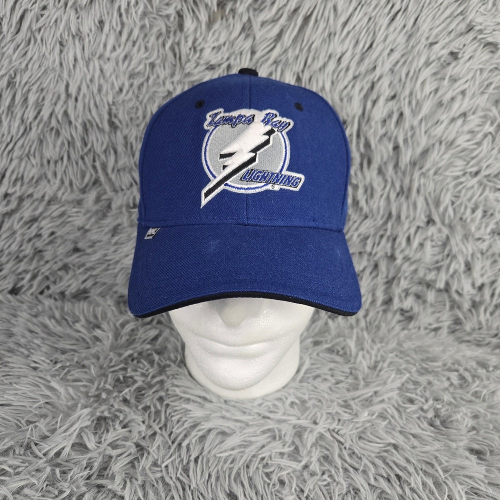Zephyr Tampa‎ Bay Lightning Hat 7 1/4 Blue NHL Fitted Embroidered Baseball Cap